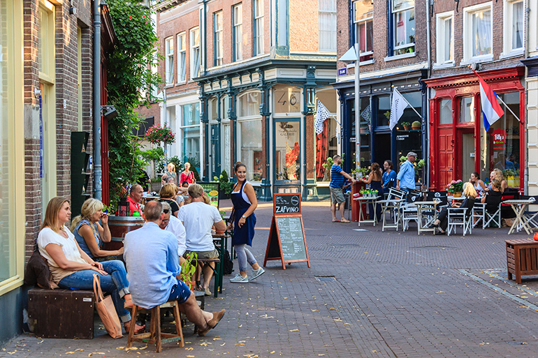 Terrassen op de 7straatjes in Arnhem